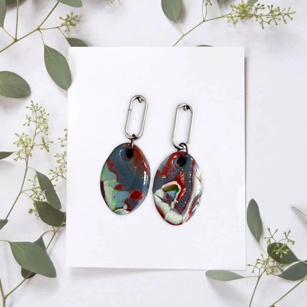 Abstract Multicolor handmade Earrings